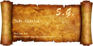 Suh Gyula névjegykártya