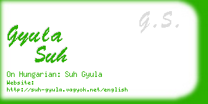 gyula suh business card